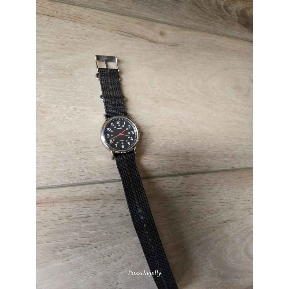 Timex Watch Mens Expedition Field Black Dial WR50M Quartz Silver Case
